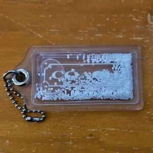 Coach Poppy Clear Snow globe Hangtag Keychain